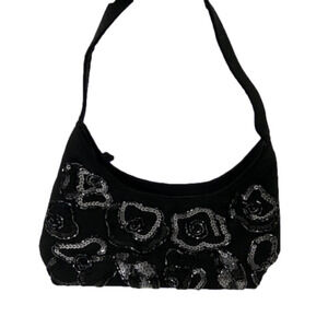 BLACK Sequined Shoulder  Handbag